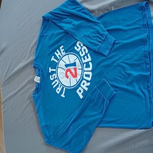 Joel Embiid Philadelphia 76ers  Large "Trust The Process" T-shirt Long Sleeve 